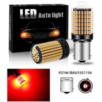 2PC 1156 BA15S P21W BAU15S PY21W T20 7440 W21W 3157 1157 P21/5W W21/5W LED lemputės 144 SMD led CanBus lempa posūkio signalui 2PCS 1156 PY21W BAU15S raudona