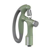 Smart Counting Hand Grip 10-100KG Adjustment Exercise Power Strengthening Pliers Spring Finger Pinch Wrist Expander Training žalia