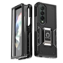 Skirta Samsung Galaxy Z Fold 4 smūgiams atspariam TPU buferio dangtelio žiedo stovui Coque Fundas apsauginis apvalkalas, skirtas Galaxy Z Fold 4 For Galaxy Z Fold 4 juoda