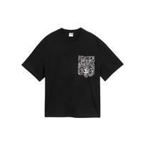 Puma Paisley Print Loose Breathable Crew Neck American Vintage Pullover Short Sleeve T-Shirt Unisex Tops Black 539502-01 M