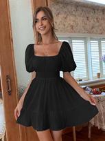 European and American Women's Summer 2024 Sweet Bow Backless Dress Small juoda