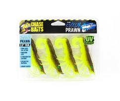 Chasebaits Garbanota krevetė 90 mm Skęstantis masalas 4 vnt./pakuotė Laimo tigras (4525)