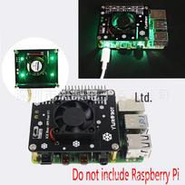 Raspberry Pi Heat Dissipation Expansion Board for 3A+/3B/3B+/4B Models GPIO with LED Fan