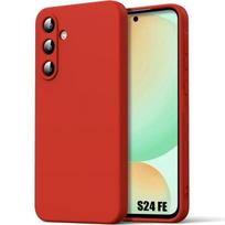 Case for Samsung Galaxy S24 FE (not for S24) - Protection Silicone Liquide Doux Anti-Rayures Rouge