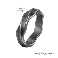 Simple Mobius Rings for Men Boys,Stainless Steel Simple Couples Finger Ring,Punk Vintage Zircon Gifts 7