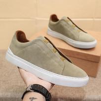 25 large size 47 station first layer cowhide four seasons casual leather shoes Korean version versatile personalized men's shoes fashion trend loafers 38 smėlinė