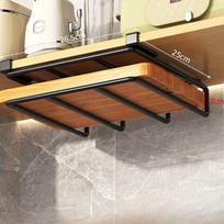 Kitchen Hanging Rack Cabinet Paper Towel Racks Hanging Cabinet Storage Double Layered Cutting Board Shelf Metal Pot Lid Shelf