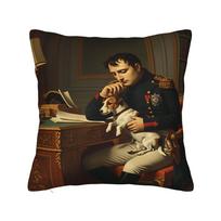 Napoleon Bonaparte Pillow Cover  Funny Pillow Case For Living Room Sofa Graphic Pillowcases Birthday Present 12x12Inch