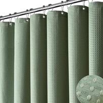 Vaflinis vandeniui atsparus dušo užuolaida žolės žalia spalva