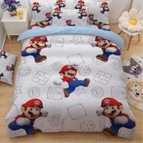 Anime Animacinis Super Mario Broliai Vaikų Patalynės Komplektas Kūdikio Antklodės Užvalkalų Rinkiniai Lovos Patalynė Twin Vienvietis King Vaikams Suaugusiems Dovana EU Single(135*200cm)3pcs