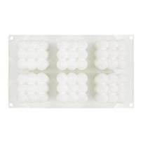Silikoninė 6 Net Rubiko kubo torto forma Trimatė Rubiko kubo forma Silikoninė putėsių kubo forma 3D sferinė