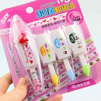 4 Pcs Value Set Correction Tapes Lovely Decoration Tape Click Corrective Tape Stationery Correcting