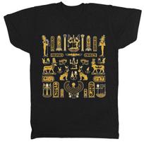 Egipto Egipto kapo šventyklos pirmidės dievų simboliai Tutanchamono unisex marškinėliai S