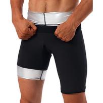 Vyrai Sauna Sweat Trumpos kelnės Hot Thermo Antblauzdžiai Pilvo kontrolės šortai Gym Fitness Treniruočių šortai Formuojantys drabužiai Sauna Kostiumas Body Shaper Lieknėjantis apatinis trikotažas L/XL sidabras
