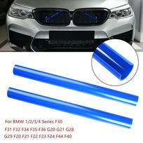 Automobilio priekinių grotelių dekoratyvinės juostelės vamzdelis A Mėlynas automobilio aksesuaras Tinka BMW F10 F30 F32 1 2 3 4 5 Serijoms F20 F30 CHINA