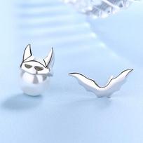 New Batman Style Begins Mystery Simple Personality Temperament Ins Studs Earrings Japanese Style