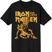Iron Maiden marškinėliai: Est. 1975 Letena Geltona Grafika (Juoda) OFICIALUS NAUJAS 2XL