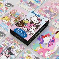 Sanrio fotokortelių prekės LOMO iliustracijų fotokortelės 60 vnt. + mini lipdukai 32 vnt., vakarėlis, 1 vnt.