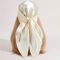 Solid Color Large Bandana Classic Satin Square Scarf Women Imitation Silk Neckerchief Windproof Shawl Head Wrap Hair Accessories 90x90cm