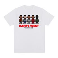 Kanye West Vintage T-shirt Commemorative Printed Retro Loose Harajuku Cotton Men T shirt New Tee Tshirt Womens Tops S