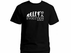 Kung fu Kungfu Evolution Chinese script  t-shirt Men Short Sleeve O-neck Cotton T Shirt Streetwear Tees Tops Oversize S