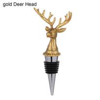 Įtaisai Sandarus Briedžio Galvos Vyno Kamštis Šampano Butelių Kamšteliai Gėrimų Buteliuko Dangtelis Vyno Kamštis gold-Deer Head