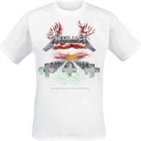 Metallica Marškinėliai Master Of Puppets Grupės Logotipas Oficialūs Vyriški Balti Dydis XL S balta