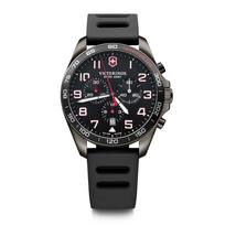 VICTORINOX FIELDFORCE SPORT CHRONO Nerūdijančio plieno korpusas Juodas Juoda guminė juostelė Dovana 241889 Laikrodis, (316 litrų), Ciferblatas, Dirželis, juoda