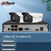 Dahua 2 kamerų 2MP POE lauko stebėjimo sistema su garsu CN kištukas (adapteris įtrauktas)