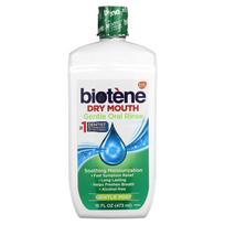 „Biotene Dental Products“, švelnus burnos skalavimo skystis burnos sausumui, švelnaus mėtų skonio, 16 fl oz (473 ml)