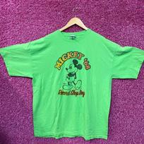 Disney Mickey Mouse '68 Record Shop Day Green 100% Cotton T-shirt Mens Tees Top S