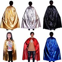 Adult Red Shiny Fabric Halloween Cloak - Grim Reaper/Witch Costume, 160g Child Silver
