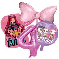 Kpop Demon Hunters Birthday Balloons Decoration Zoey Rumi Mira Girl Party Number Balloons Set Party Favor Home Decor Kids Perfect Gift