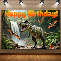 Juros periodo dinozaurų tema Gimtadienio vakarėlio dekoracijos Fonas Dinozaurų džiunglių reikmenys Fono plakatas Fotografijos rekvizitas Vaikų dovana 120X90CM