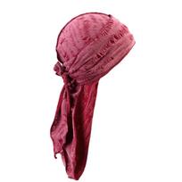 Cotton Hip Hop Bandana Headscarf Headband Hole Bandana Cap Fashionable Long Tail Pirate Cap  Unisex vyno raudonos spalvos