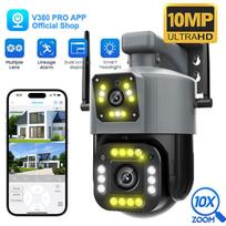 AIOOK lauko apsaugos kamera HD 8MP 4K dviejų lęšių WIFI vaizdo stebėjimo kamera visos spalvos naktinio matymo IP66 vandeniui atspari PIR žmonių aptikimo dvipusė domofono CCTV Camera