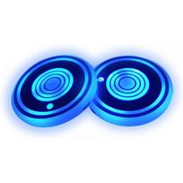 Car Drink Holder Coaster, Pack of 2 LED Cup Holder Lights, USB Charging Cup Mat with 7 Colors, Luminescent Light Cup Pad for Vehicle, SUV, RV, Truck 6.8*6.8cml,2Pcs