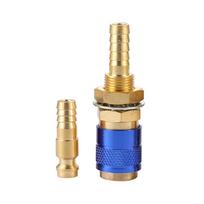 Adapter Welding Torch Welding Plug for MIG TIG Welding Torch M8 Quick Hose Connector Brass Water Cooled Gas Adapter 8mm mėlyna