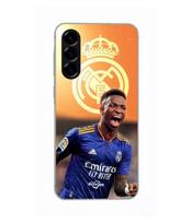 Dėklas - Maniacase - Samsung Galaxy A26 - Silikoninis - Minkštas - Real Madrid tapetas juoda