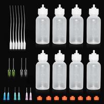 30 ml plastikinis lašintuvas buteliukas dervai ar alkoholiui su adatinio galiuko tepimo įtaisu