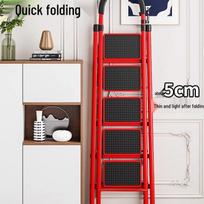 Nešiojama lengva A formos namų sulankstoma kopėčia - daugiafunkcinis ir kompaktiškas dizainas China Red 2-Step - Thickened, Stable