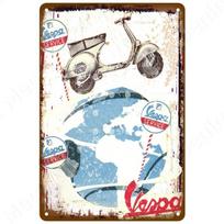 Vespa Parking Only Vintage Metal Tin Sign Home Cafe Garage Motorcycle Billboard Wall Art Poster Plate Club Decoration ZSS81 20x30cm（7.8x11.8inch）