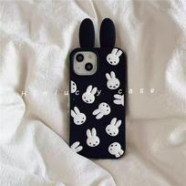 Miffy triušio Ins 3D animacinis filmas Suderinamas su iPhone 16 Pro Max Apple telefono dėklas Silikoninis 14 Pro Atsparus smūgiams dėklas Apple12