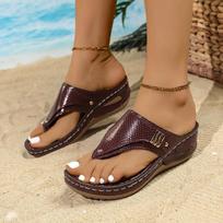 Women’s Thong Platform Peep-Toe Beach Slide Sandals Wedge Heel 35 ruda
