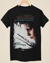 Edvardas Žirkliarankis - Filmo plakato įkvėptas unisex juodi marškinėliai Unisex T-shirt S