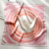 Moterims 100% gryno šilko skara Elegantiška gėlių rašto maža kvadratinė kaklaskarė Bandana Moteriška Echarpe Prabangios plaukų juostelės Pavasaris 53X53CM