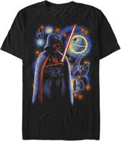 STAR WARS Men's Glowing Vader T-Shirt S juoda