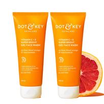 DOT & KEY Vitamin C + E Super Bright Gel Face Wash 175 Ml Pack of 2 For Glowing Skin | All Skin Types