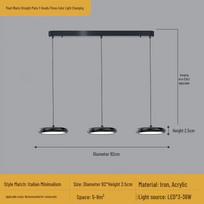 Dream Bubble 3-Light Dining Room Chandelier perlo juoda spalva