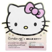 The Creme Shop, Hello Kitty®, Pasiruošę spindėti!, Spausdinta Essence grožio kaukė-servetėlė, 1 vnt., 25 g (0,88 uncijos)